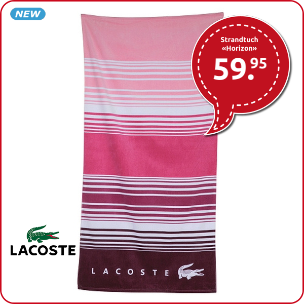 Lacoste Linge Strandtuch «Horizon», 90 x 180 cm