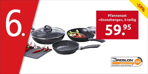 Pfannenset «Stonehenge», 5-teilig