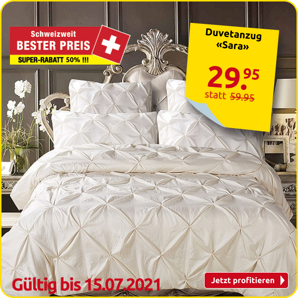 Duvetanzug «Sara» 160 x 210 cm, elfenbein
