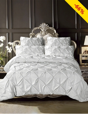 Duvetbezug «Sara» 160 x 210 cm, perlgrau