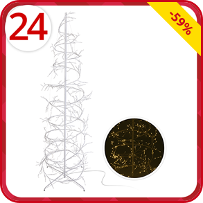 Baum «Spirale» mit 360 warmweissen LEDs