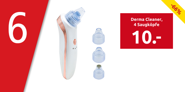 Derma Cleaner, 4 Saugköpfe