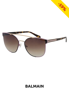 Balmain Damensonnenbrille, Aviator-Stil, rosa