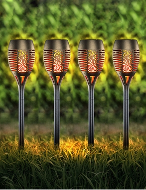 Solar-Lampen, 4 Stück, 10 LEDs