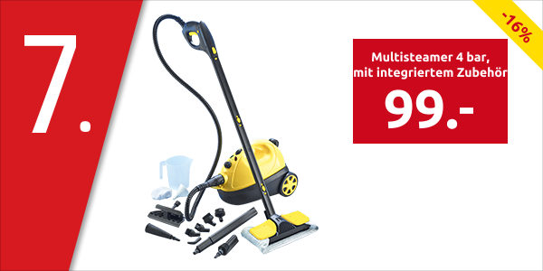 Multisteamer 4 bar, mit integriertem Zubehör