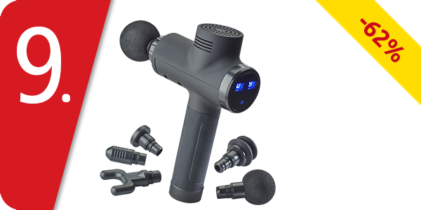 Muskelmassage Gun, 6 Geschwindigkeiten, 6 Massageköpfe