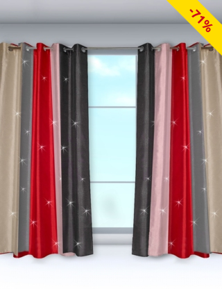 Vorhang «Silk», H 240, B 140 cm, 1 Stück, rot