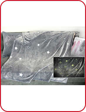 Fleecedecke «Glow Stars», 150 x 200 cm