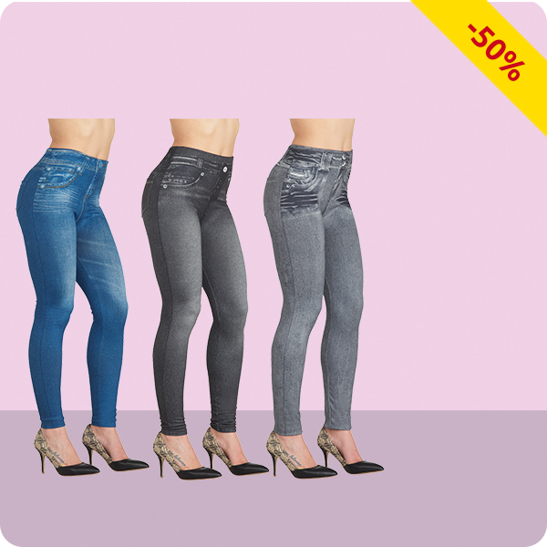Shape Jeggings im 3er-Pack, schwarz, blau, grau