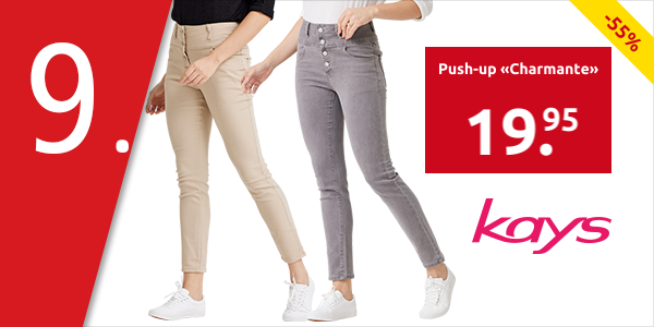 Jeans Push-up «Charmante», grau