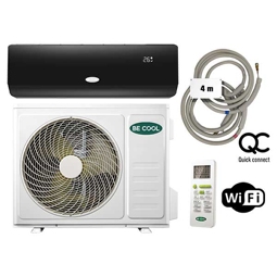 Split Klimagerät Be Cool BCB12SK2101QW 12.000 BTU 1720 W bis 105 m³ Raumgröße mit WIFI und Quick Connect schwarz