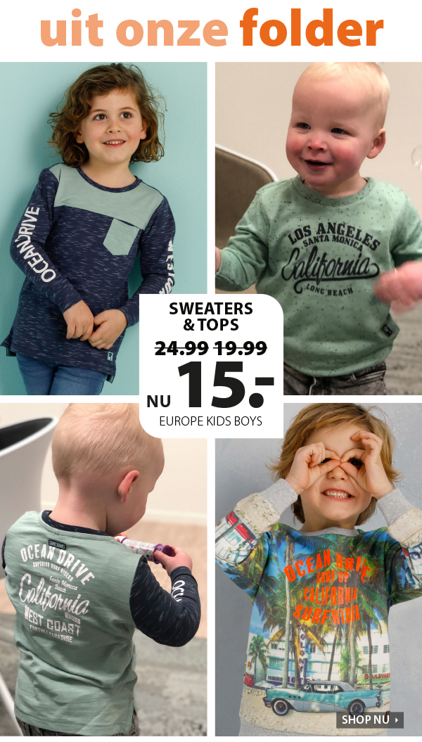 Stoere sweaters & tops voor jongens!