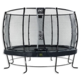 Trampolin EXIT Elegant Premium mit Deluxe Sicherheitsnetz Ø 366 cm schwarz