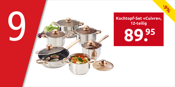 Kochtopf-Set «Cuivre», 12-teilig