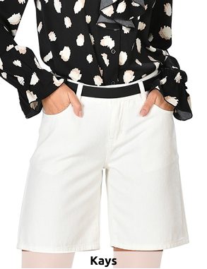 Bermuda Jeans, weiss