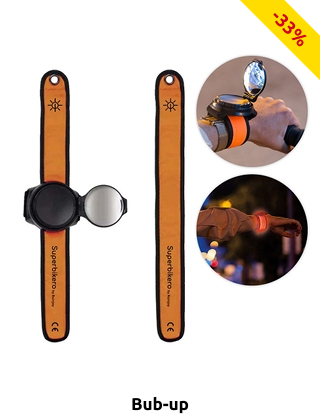 Schnapparmband «Superbikero», mit Rückspiegel und Blinkerfunktion