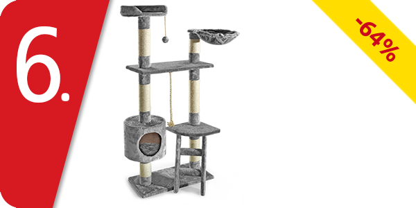 Katzenbaum Ritchie mit Leiter, grau