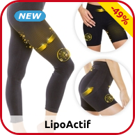 Lipoactif Running-Ensemble, Leggings + Panty + Shorty, schwarz
