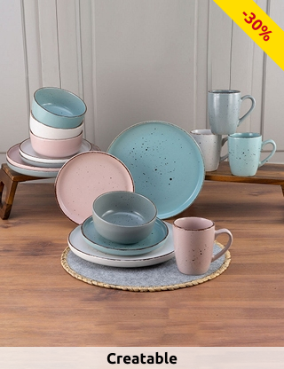 CreaTable Tafelservice «Modern Fas», 16-teiliges Set für 4 Personen