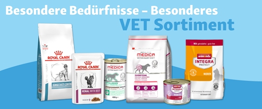 Unser VET Sortiment für besondere Bedürfnisse