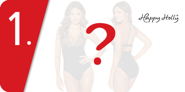 Badeanzug mit Spitze von Happy Holly, schwarz