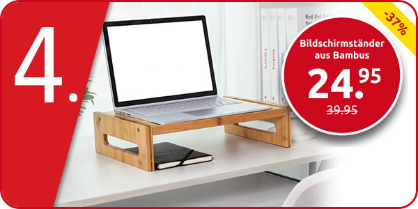 SONGMICS Bildschirmständer aus Bambus