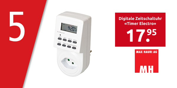 Max Hauri Digitale Zeitschaltuhr «Timer Electro»