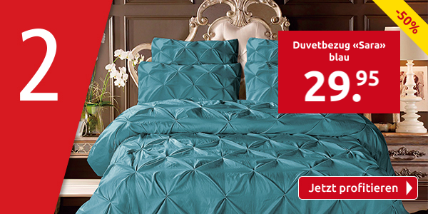 Duvetbezug «Sara» 160 x 210 cm, blau