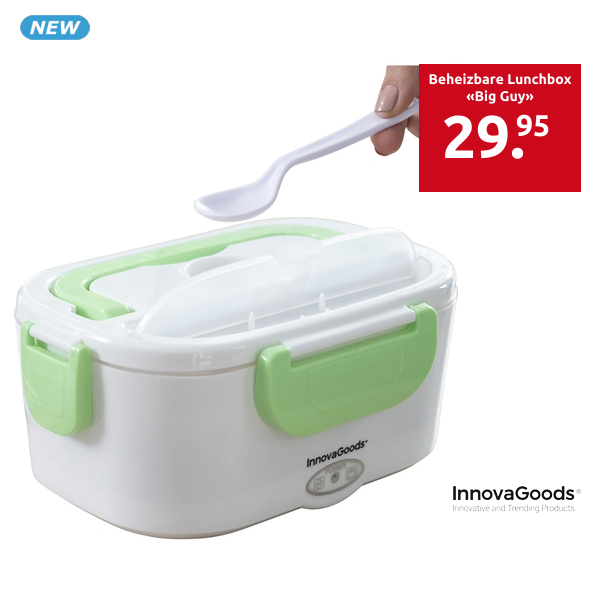 InnovaGoods Beheizbare Lunchbox «Big Guy», 24 x 10,5 x 16,5 cm
