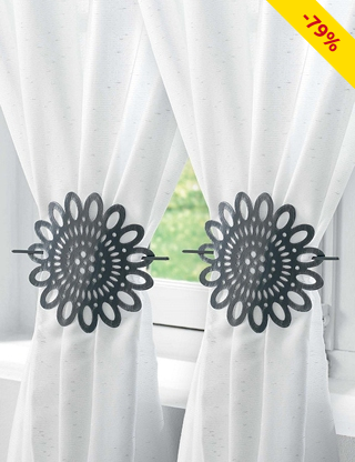 Raffhalter «Blume», 2 Stück