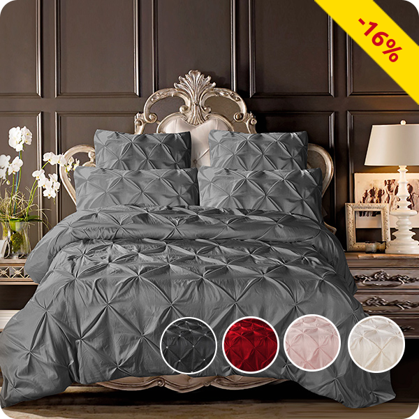 Duvetanzug «Sara», 160 x 210 cm, hellgrau