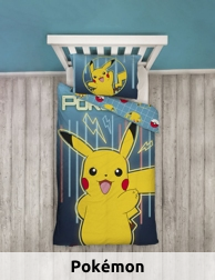 Garnitur für Kinder Double Face, 160 x 210 cm + 65 x 100 cm, «Pokémon»
