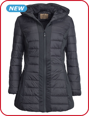 Jacke mit Wattierung, schwarz