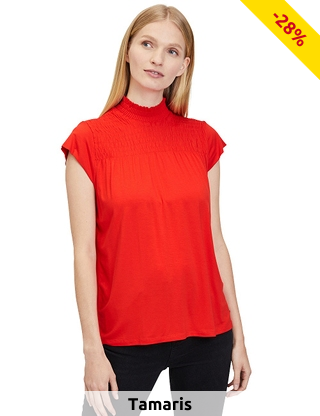 Tamaris T-Shirt «Caan», rot