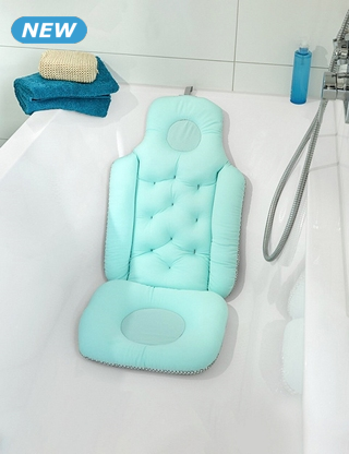 Badekissen mit Massagekugeln, L 40 x H 110, blau/türkis