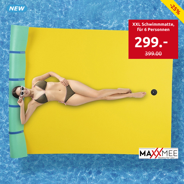 XXL Schwimmmatte, für 6 Personnen, max. Belastung 300 kg