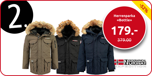 Geographical Norway Herrenparka «Bottle», schwarz