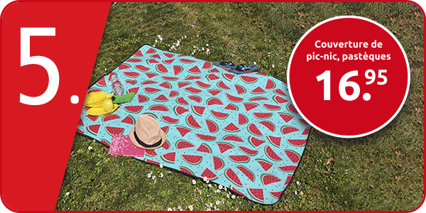 Couverture de pic-nic, pastèques