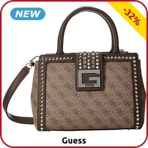 Guess Handtasche «Logo Bling» mit Strass, beige
