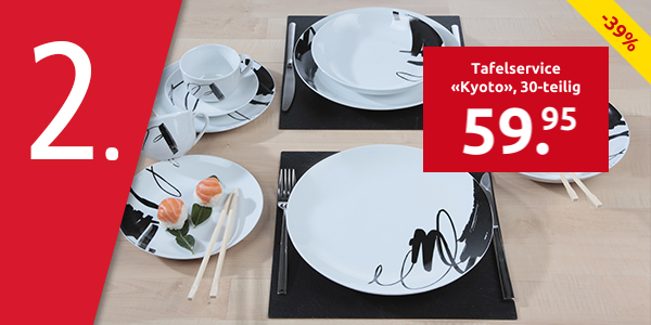 Tafelservice «Kyoto», 30-teilig für 6 Personen