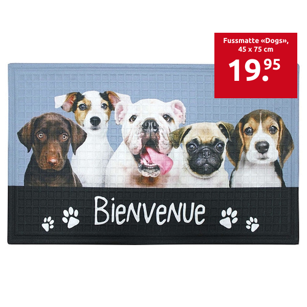 Fussmatte «Dogs», 45 x 75 cm