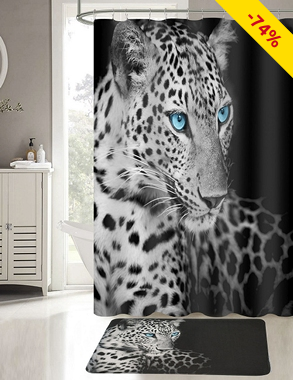 Badteppich «Leopard», 50 x 70 cm