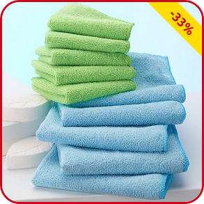 10-teiliges Set, Reinigungstücher aus Mikrofaser