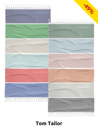 Hamamtuch aus reiner Baumwolle, blau gestreift