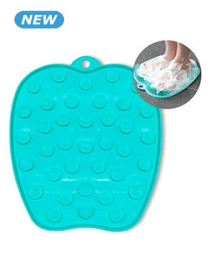 Massierender Badteppich, L 26 x B 23 x H 4 cm, blau