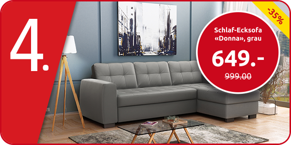 Schlaf-Ecksofa «Donna», grau