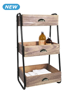 Aufbewahrungsregal, B 40 x H 78 x T 30 cm, aus Holz