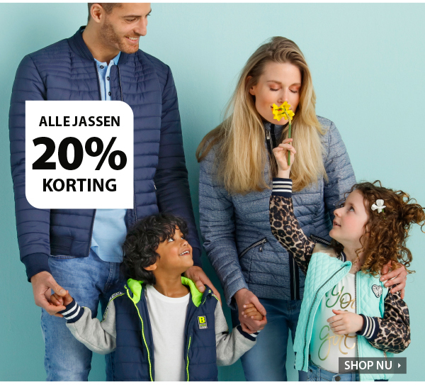 20% korting op jassen!