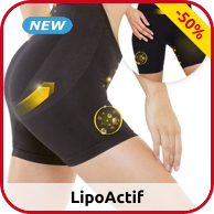 Lipoactif Damenshorty, 2er-Pack, schwarz