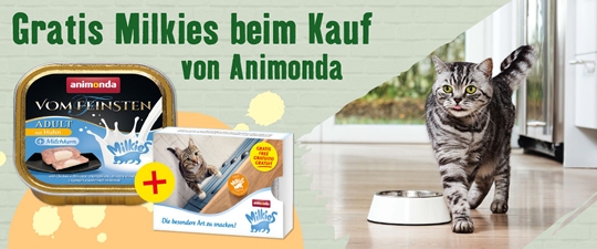 Gratis Milkies beim Kauf von Animonda